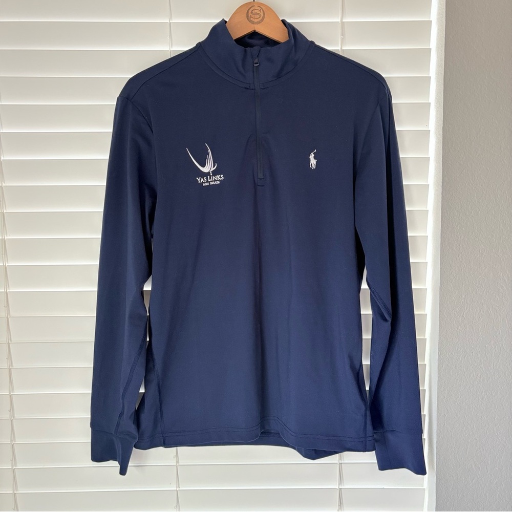 Polo Golf Ralph Lauren Shirt Woman’s Size S/P 1/4 Zip Long Sleeve Navy Blue Club